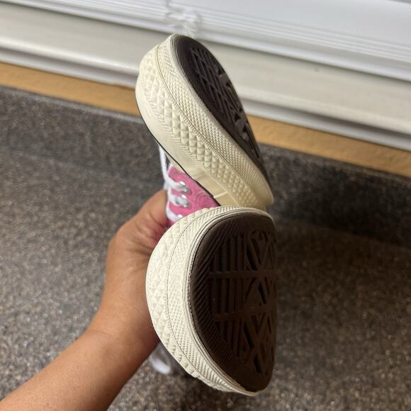 Converse Chuck Taylor All Star Hi-Top Pink Canvas Womens 12 Sneaker Mens 10 Lace - Picture 7 of 11